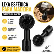 Broca Esférica M14 M10 Para Madeira  Escultura E Desbaste Em Aço Carbono