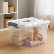 Cesto Organizador Multiuso com Tampa Plástico Branco 3L 15L 20L – Prático e Versátil