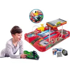 Brinquedo Lava Rápido Infantil com Água de Verdade Auto Posto e Pista Pit Stop com Moto ou Carrinho
