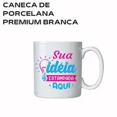 Caneca de Porcelana Com Sua Foto ou Arte Personalizada 325ML