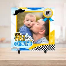 Azulejo Personalizado Dia dos Pais | Quadro Personalizado com Foto para o Papai | Presente Criativo