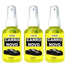 KIT COM ( 3 , 2 OU 1 UNIDADE )  Cheirinho CARRO NOVO SPRAY  Aromatizante Automotivo de Qualidade Concentrado para Carros