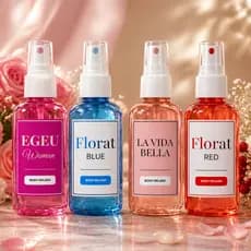 Kit 4 Body Splash Egeo Fragrancias Refrescantes Florata Red + Blue + Vida Bela + Woman (60 ml cada)
