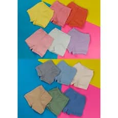 Kit de Short Tapa Fralda Suedine Menino Menina Enxoval de Bebe de Verão Diversas Cores