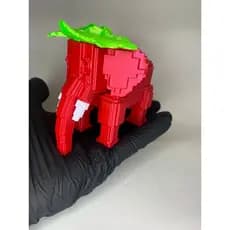 Stramberry Elefante - Brainrot ( Elefante Morango, coleção Roube um Brainrot) Impressão 3D