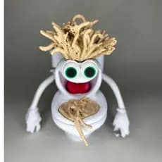 Spaghetti Toilet ( Espaguete toalhete) - 13cm - Articulado - BRAINROT Impressão 3D