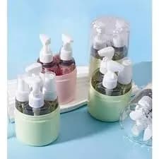 Kit 3 Frascos Spray Bolsa Necessaire Perfume Plástico Líquido Creme Shampoo Viagem Álcool Maquiagem