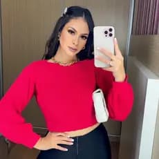 Blusa tricot ombro caído, suéter feminino tricô modinha, Cropped fang casual inverno