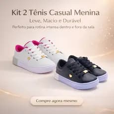 Kit Tênis Casual Menina Leve | Macio e Durável o Melhor Custo Beneficio Do 25 ao 36 | COMPRE AGORA!