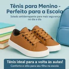 Tênis Infantil Para Menino - Perfeito Para Escola, Solado Antiderrapante Do 25 ao 36 | COMPRE JÁ!