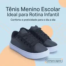 Tênis Preto Infantil Menino | Versátil e Resistente Para Todos os Momentos Do 25 ao 36 | COMPRE JÁ