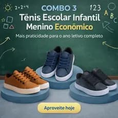 COMBO 3 Tênis Barato Menino | Econômico, Resistente e Confortável em Um Modelo Só | APROVEITE AGORA!