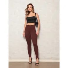 Calça Legging Pezinho Canelado 3D – PP ao G  Calça Legging Feminina Modelo Pezinho