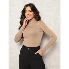 Blusa Cacharel Feminina Manga Longa – Canelado 3D (P ao GG)