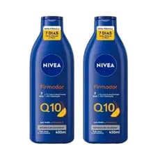 Kit 2X 400ml Loção Hidratante Nivea Firmador Q10 + Vitamina C Pele Seca a Extrasseca