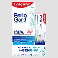 Kit Colgate PerioGard Enxaguante Bucal Zero Álcool 250ml + Creme dental 60g