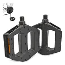 Pedal Plataforma Bicicleta Nylon Eixo Rosca Fina 1/2 Sueco Preto