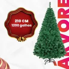 Árvore de Natal 2,10 Metros 1200 Galhos 1,80 Metros 900 Galhos Pinheiro Verde Cheia Luxo Gorda Decoração 180cm 120cm