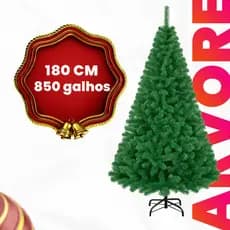 Árvore de Natal 1,80 Metros 850 Galhos Grande Pinheiro Verde Cheia Luxo Gorda Decoração 180cm