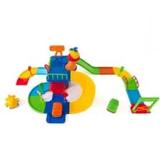 Super Pista Corrida Brinquedo Infantil Com 4 Carrinhos Bebê - da Divplast