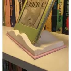 Suporte para Kindle em formato de livro