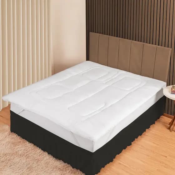 Pillon Solteiro - Pillow Top Capa Protetor de Colchão Super Macio Conforto Extra