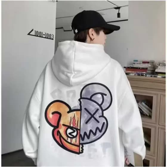 Casaco Moletom Extended Sizes Homens Gráfico de Streetwear Novo!