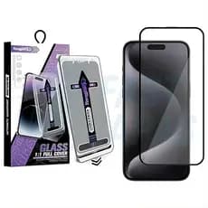 Película Vidro 3D com Aplicador p/ iPhone Resistente Anti Impacto 16 15 14 13 12 11 Pro Max Plus iOS