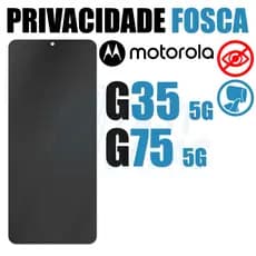 Película Privacidade Fosca Nano Cerâmica Anti-Espiao Motorola G35 G75 5G Protetor de Tela Privativo
