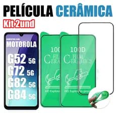 Kit 2 Película Cerâmica Motorola G52 G72 G82 G84 5G Não Quebra Hidrogel 9D 3D Flexível Transparente