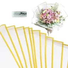 Uniwity Kit 20 Papéis Florais + Fita Natalina Embalagem Presente e Buquê de Natal