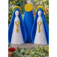 Escultura Decorativa Nossa Senhora com Manto Azul 13cm