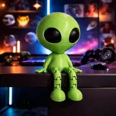 Alien Decoração Setup Gamer Mesa Quarto Geek