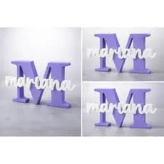 Nome Personalizado em 3D – Letra Inicial + Nome | Decoração, Presente Infantil e Adulto