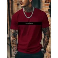 Camiseta Masculina Los Angeles Blusa Malha Algodao Estampada Oferta