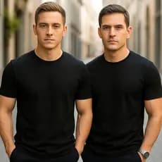 Camiseta Masculina Kit 2 Branca e Preta 100% Algodão Streetwear Manga Curta Casual Leve Verão
