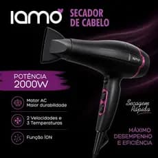 Secador De Cabelo IAMO 2000W 127V - Secagem Rápida