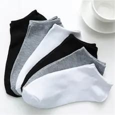 KIT 6 Meia Soquete Cano Curto Masculina Feminina Unissex Algodão Poliéster Respirável
