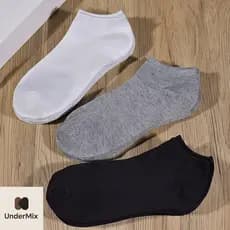 KIT 24 Meias Cano Curto Soquete Algodão Masculinas 39-42 Respirável Unissex Dia a Dia
