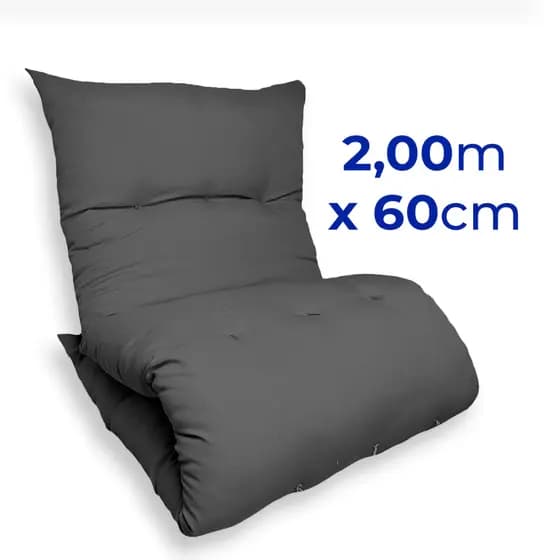 Colchão Futon 200x60cm Colchonete Solteiro Macio Dobrável Visita Almofada Espreguiçadeira Decorativo