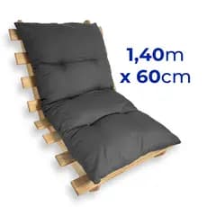 Colchão Futon 140x60cm Almofada Colchonete Espreguiçadeira Dobrável Enrolável Poltrona Decorativo