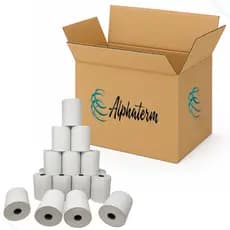 Bobina Térmica 80mm 80x30 Papel Premium BPA Free PDV Cupom Fiscal Senha Delivery Kit Atacado 60 Rolos