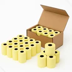 Kit Bobina Térmica Amarela 80x40 Cupom Fiscal PDV ECF Impressora Térmica Caixa com 20 Rolos