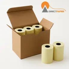 Bobina Térmica 80x40 Amarela Cupom Fiscal Impressora Térmica PDV Delivery Senha 5 Rolos Kit Atacado Papel Térmico