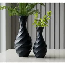 Kit 2 Vasos Decorativos Geométricos Impressão 3D - Varias Cores