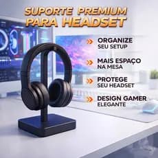 Suporte Gamer para Headset Premium – Design Moderno e Elegante