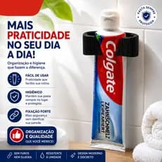 Suporte Para Pasta De Dente Sem Furo Com Dupla Face
