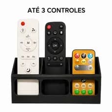 Suporte de parede para 3 controles / tv / ar condicionado / controle remoto