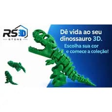 Dinossauro Articulado Decorativo 3D RS3D – Dê Vida à Sua Coleção!