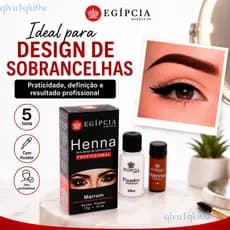 Henna Sobrancelha Egípcia Alta Fixação Longa Duração Modelo Rena